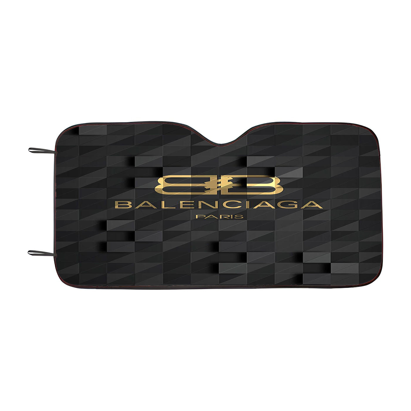 Gold Balenciaga Paris Black Prism Car Windshield Sunshade