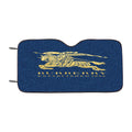 Gold Burberry On Blue Glitter Car Windshield Sunshade