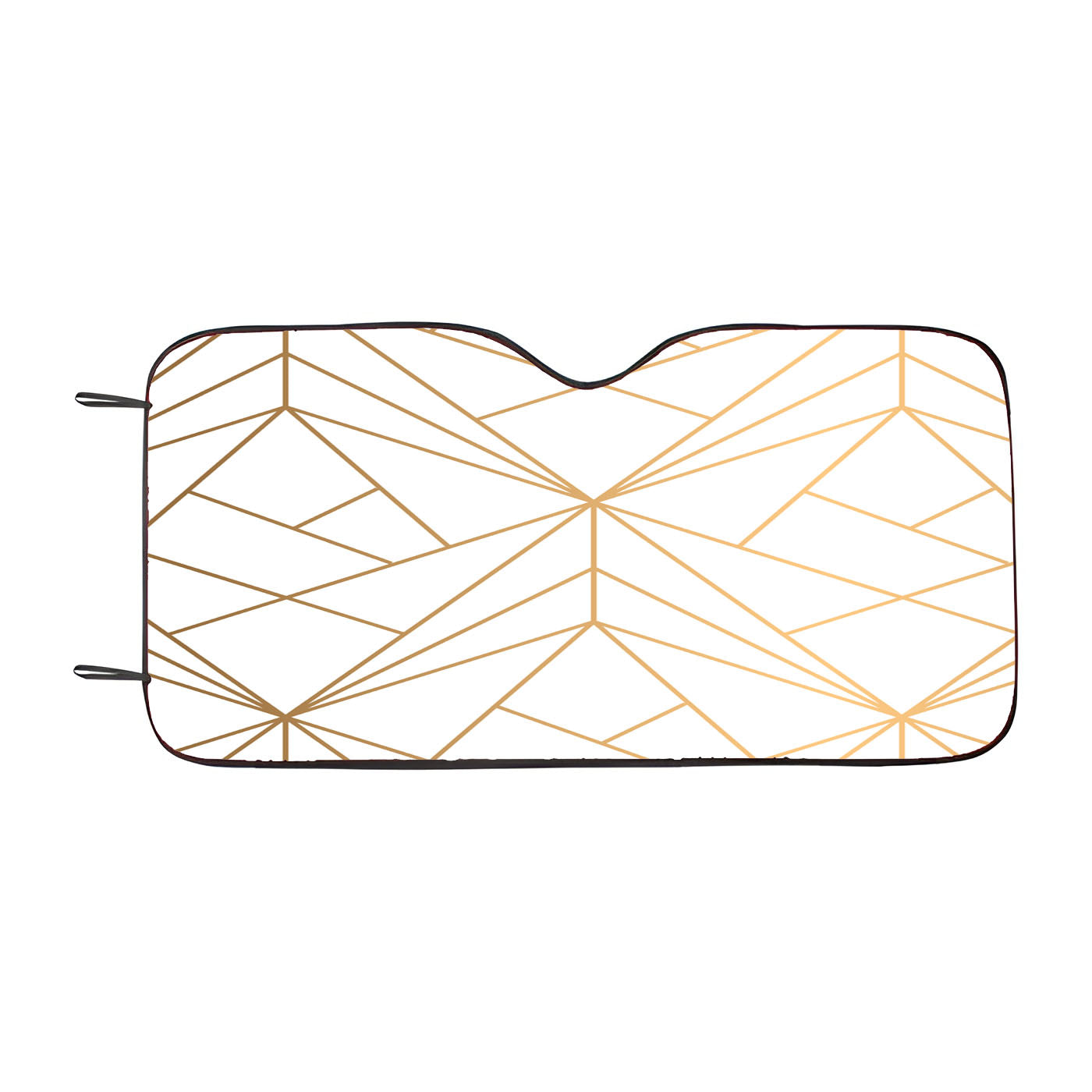 Gold Faux Foil Color Patterngeometric Car Windshield Sunshade