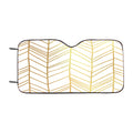 Gold Hand Drawn Chevron Seamless Pattern Car Windshield Sunshade
