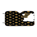 Gold Hellokitty Lv Pattern Car Windshield Sunshade