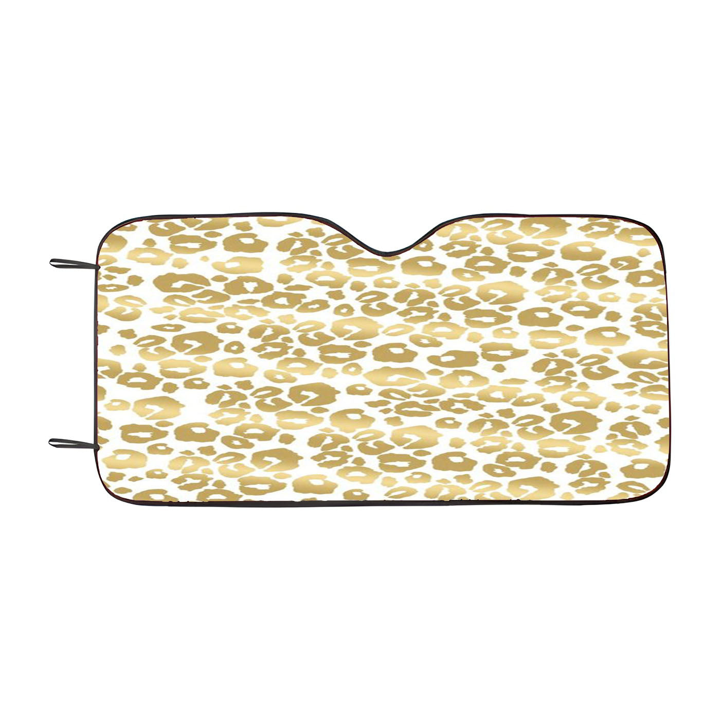 Gold Pattern Shine Cheetah Car Windshield Sunshade