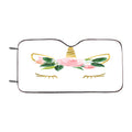 Gold Unicorn Flower Crown Nursery Girls Car Windshield Sunshade
