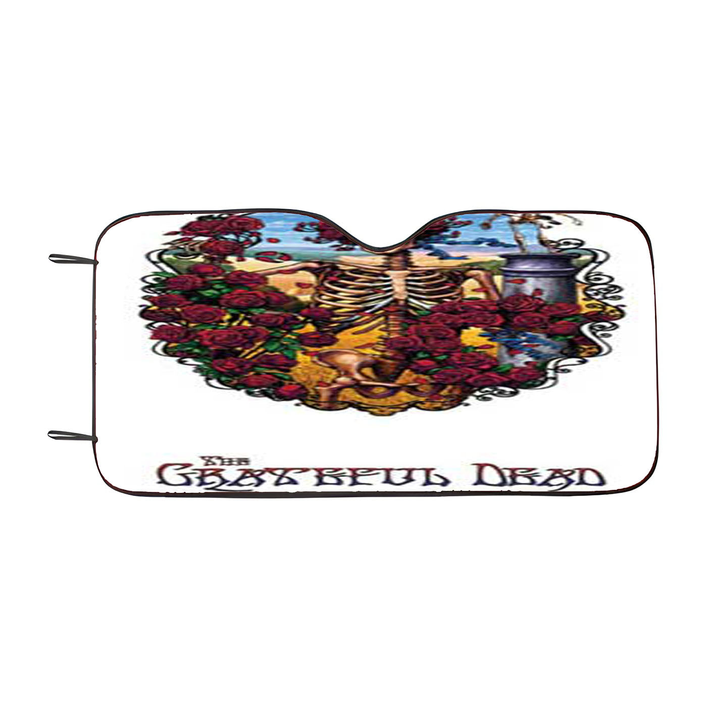 Grateful Dead Elaborate Frame Skeleton Car Windshield Sunshade