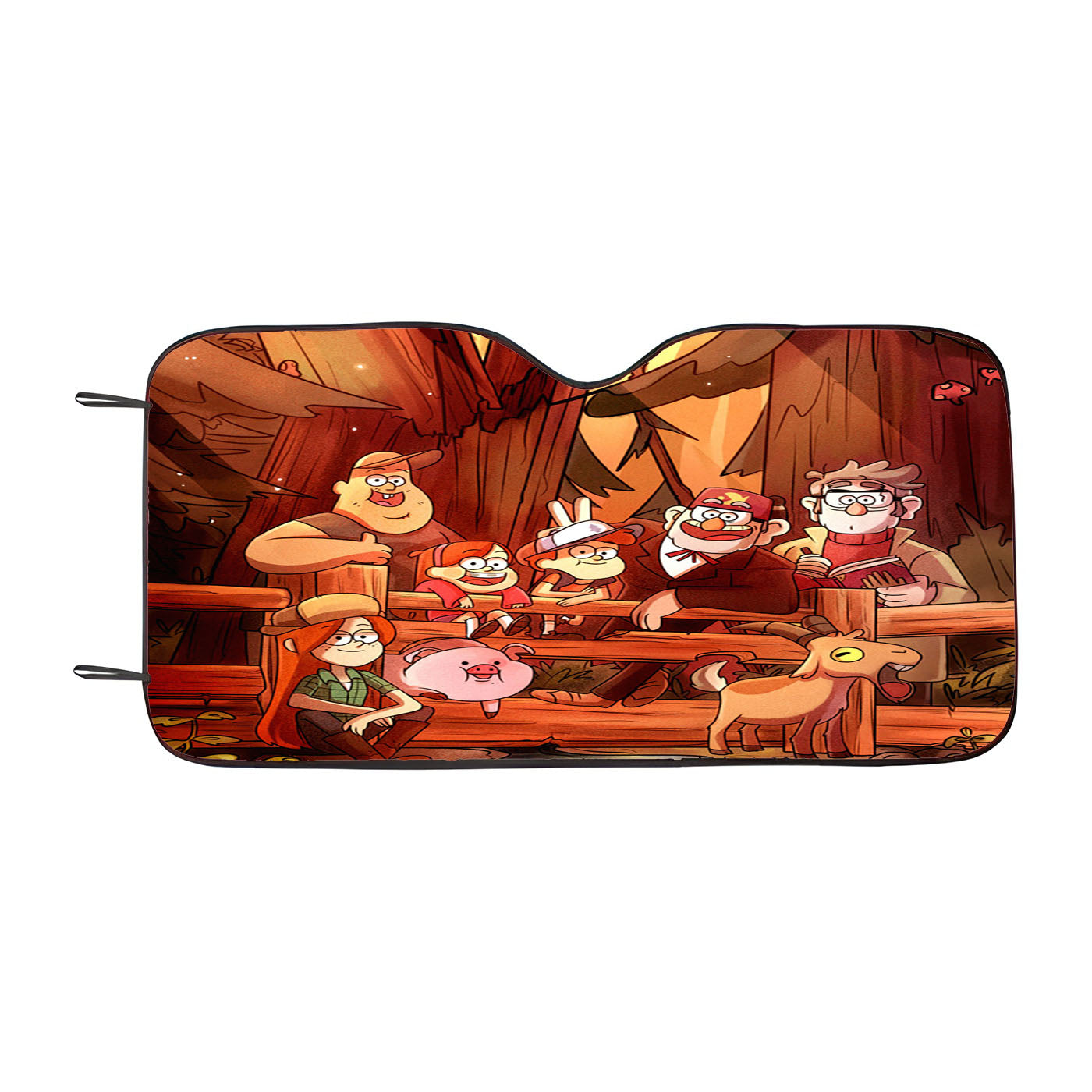 Gravity Falls Crew Car Windshield Sunshade