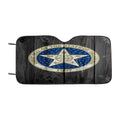 Great Seal Of The State Of Oklahoma Logo Dark Wood Wallpaper Car Windshield Sunshade