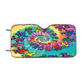 Greatful Dead Long Strange Trip It%27S Been Trippy Tie Dye Car Windshield Sunshade