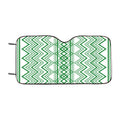 Green Aztec Zigzag Seamless Pattern Car Windshield Sunshade