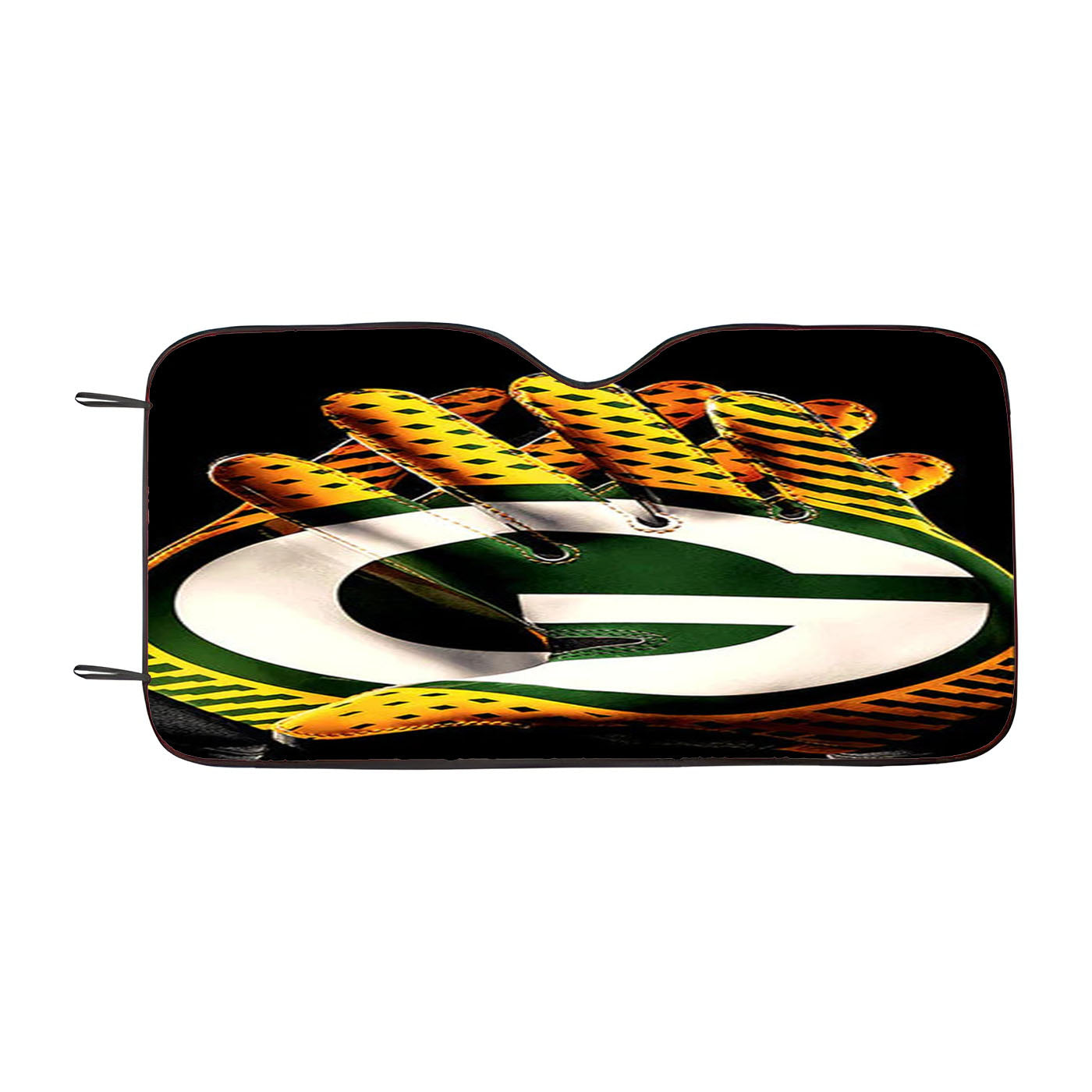 Green Bay Packers Gloves Car Windshield Sunshade