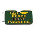 Green Bay Packers Peace Love Car Windshield Sunshade
