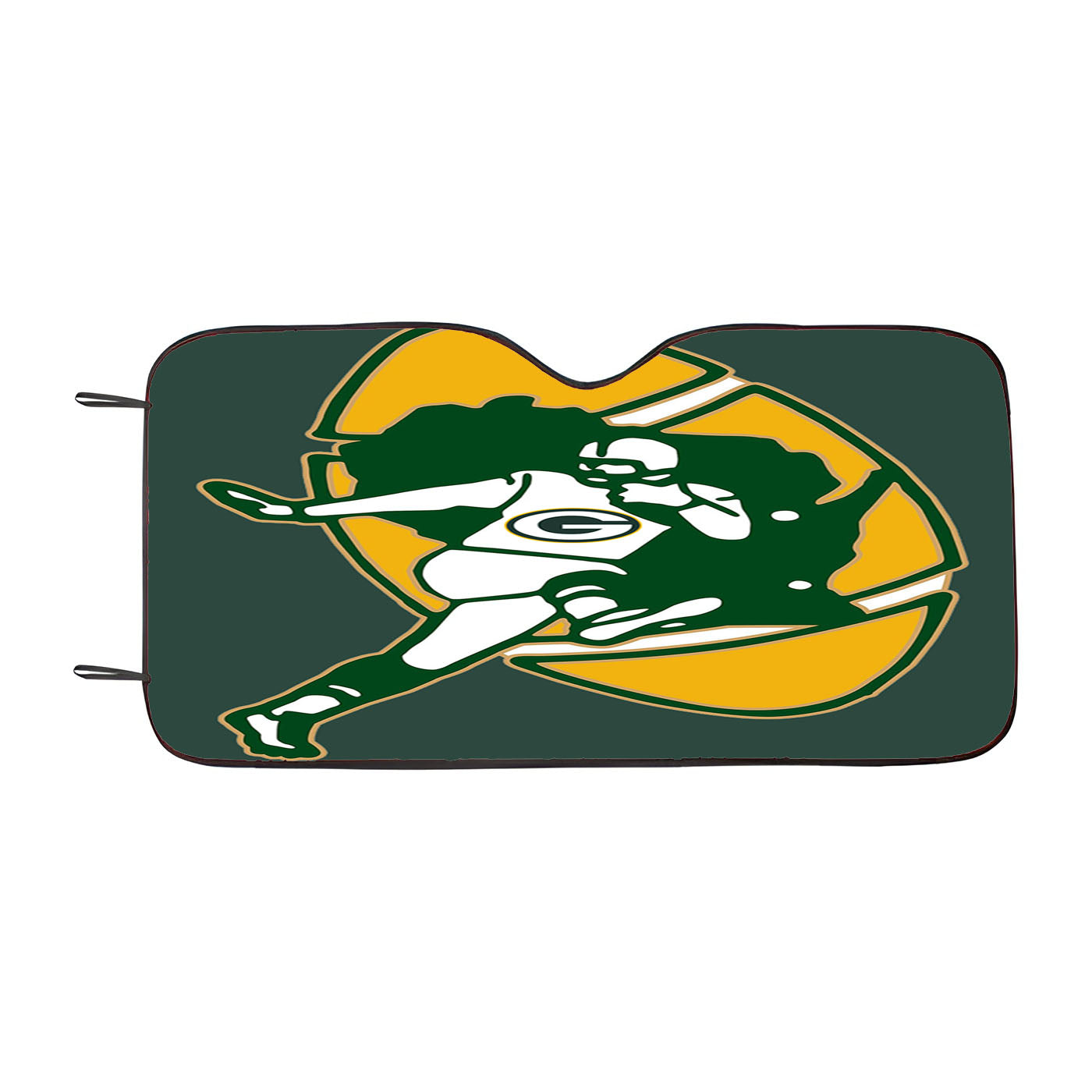 Green Bay Packers Throwback Logo Pin Car Windshield Sunshade