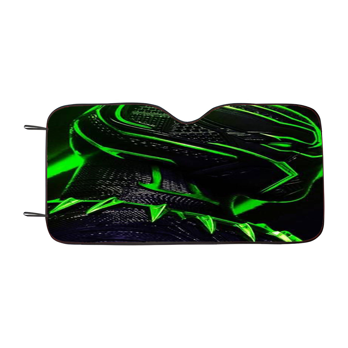 Green Light Black Panther Car Windshield Sunshade