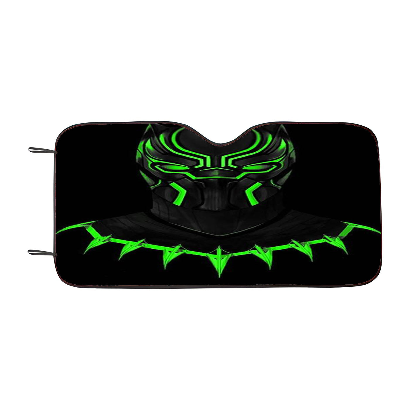 Green Light Black Panther Neon Car Windshield Sunshade