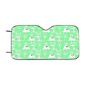 Green Pattern Halloween Ghost Skeleton Ar Car Windshield Sunshade