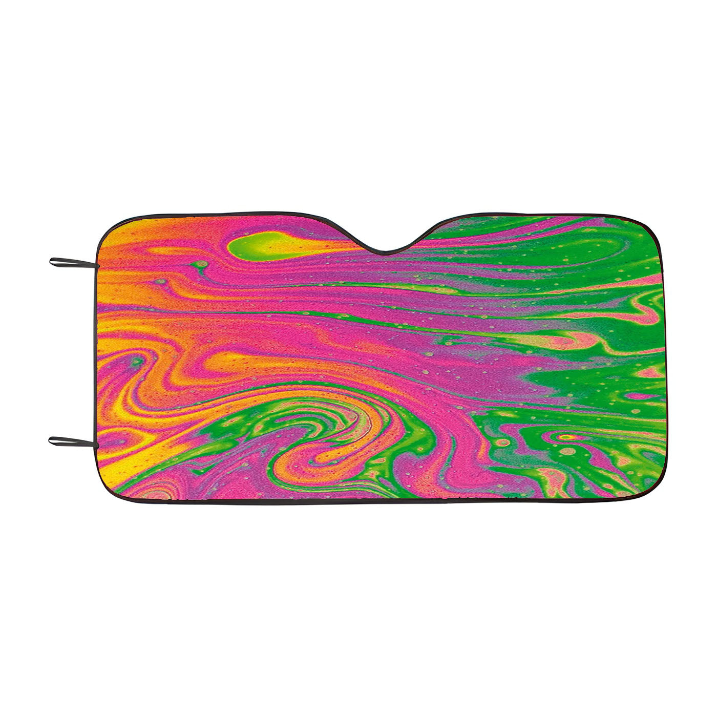 Green Pink Watercolor Abstract Painting Car Windshield Sunshade