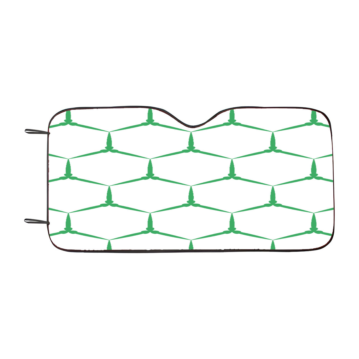 Green Seamless Hexagonalism Pattern Car Windshield Sunshade