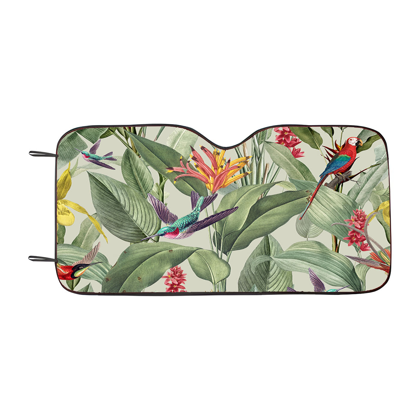 Green Tropical Pattern Car Windshield Sunshade