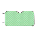 Green White Geometric Triangle Pattern Wallpaper Car Windshield Sunshade