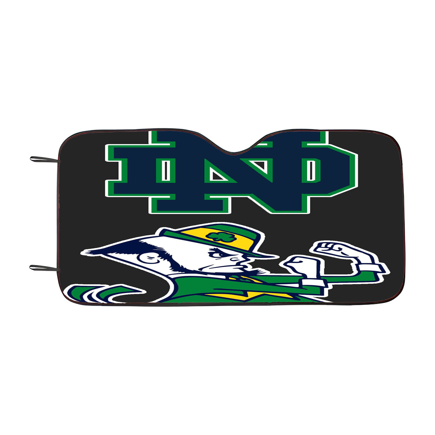 Grey Notre Dame Fighting Irish Car Windshield Sunshade