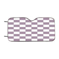 Grey Purple Checkered Board Pattern Color Car Windshield Sunshade