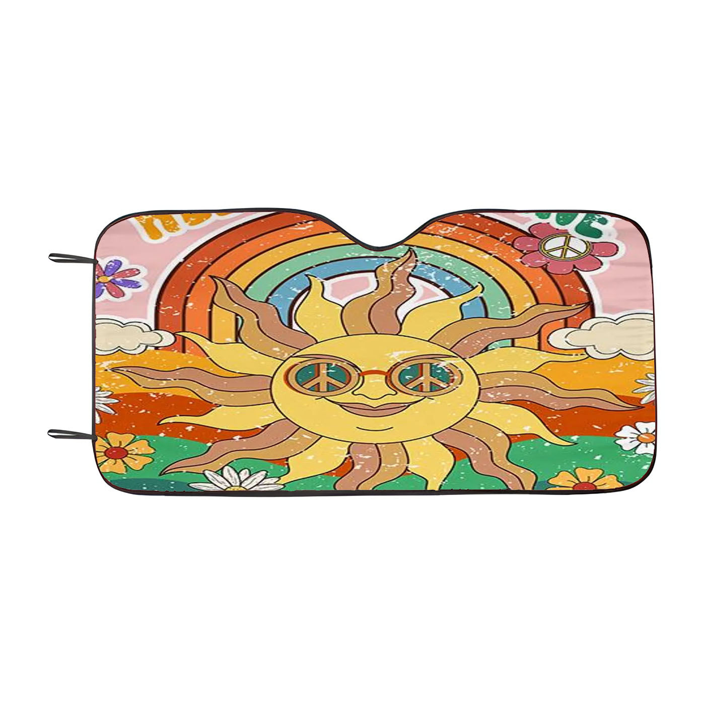 Groovy Hello Sunshine Car Windshield Sunshade