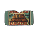 Groundhog Funny Weather Anxiety Car Windshield Sunshade
