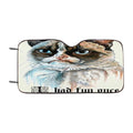 Grumpy Cat I Had Fun Once Car Windshield Sunshade