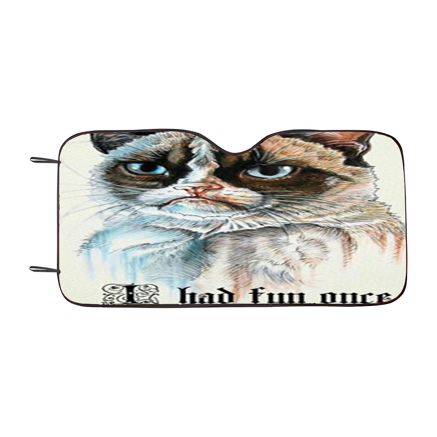 Grumpy Cat I Had Fun Once Car Windshield Sunshade