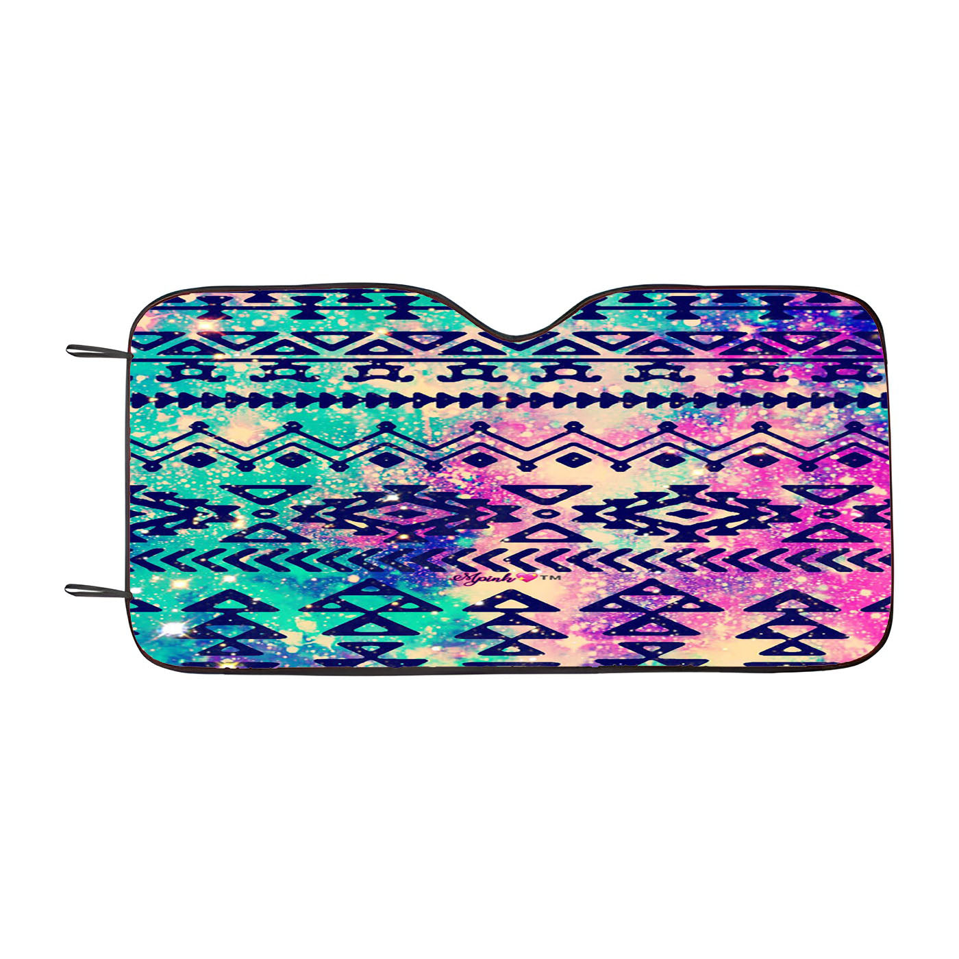 Grunge Tribal Pattern Galaxy Car Windshield Sunshade
