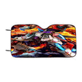 Gundam On Fire Car Windshield Sunshade
