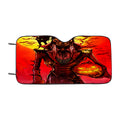 Halloween Skull Black Cat Car Windshield Sunshade