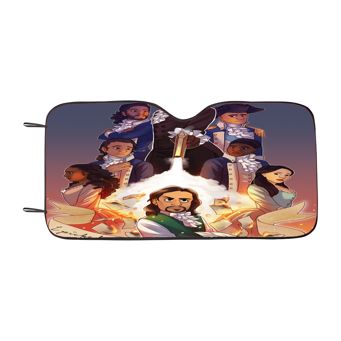 Hamilton And The Hubris Box Classic Musical Car Windshield Sunshade
