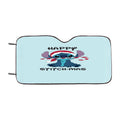 Happy Blue Alienmas - Christmas Car Windshield Sunshade