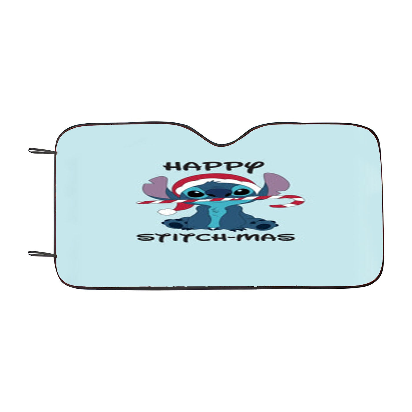 Happy Blue Alienmas - Christmas Car Windshield Sunshade