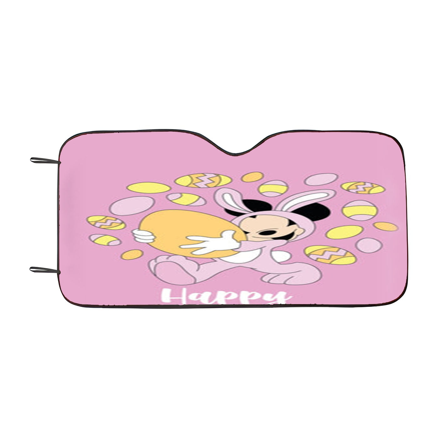 Happy Easter Pink Car Windshield Sunshade
