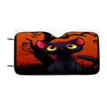 Happy Halloween Black Kitty Car Windshield Sunshade