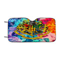 Harry Potter Hogwarts Crest Abstract Colorful Car Windshield Sunshade