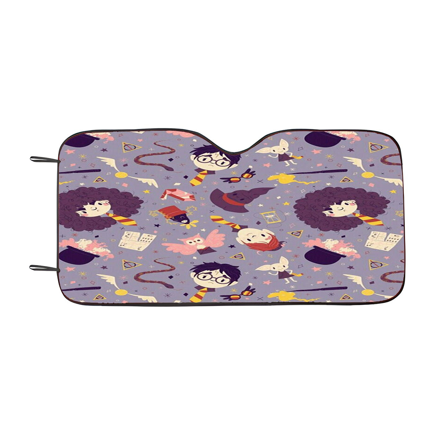 Harry Potter Purple Pattern Car Windshield Sunshade