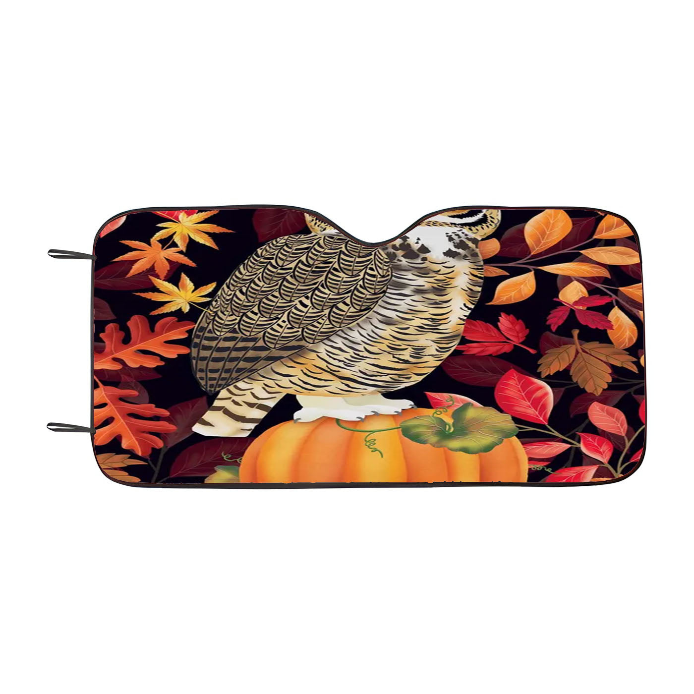 Harvest Owl Fall Car Windshield Sunshade