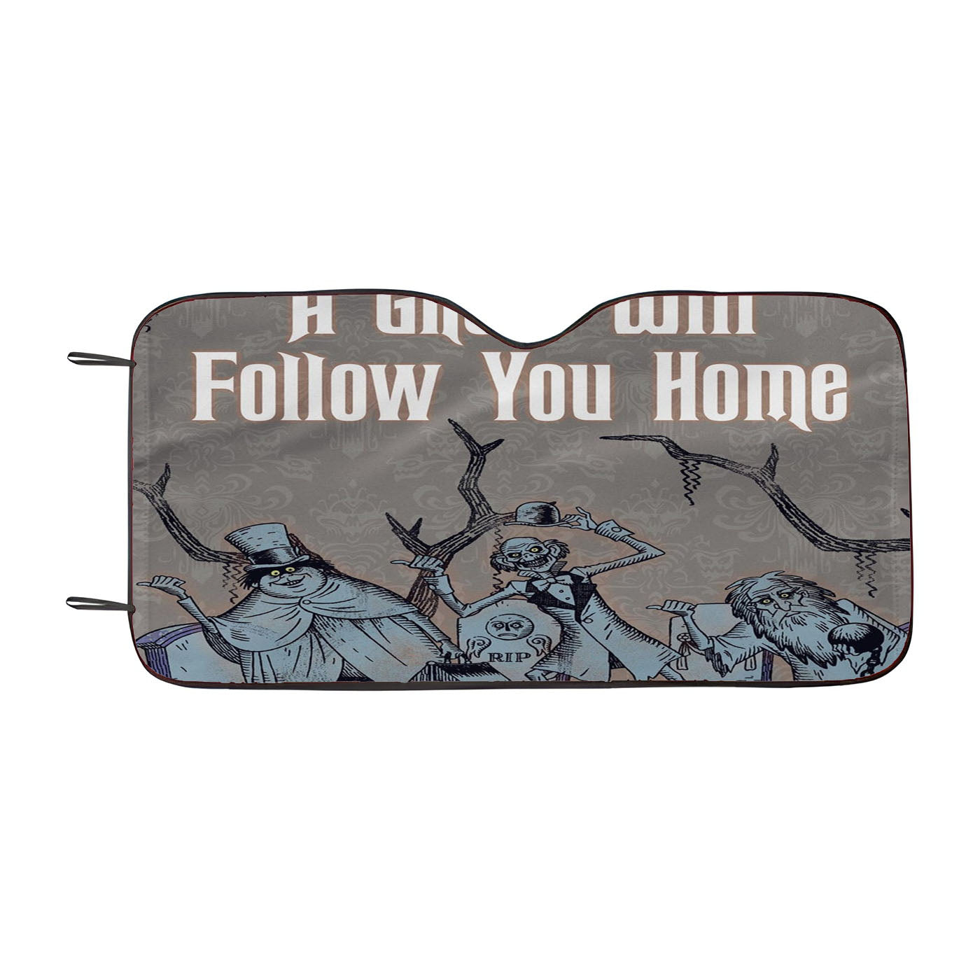 Haunted Mansion Hitchhiking Ghosts Halloween Car Windshield Sunshade