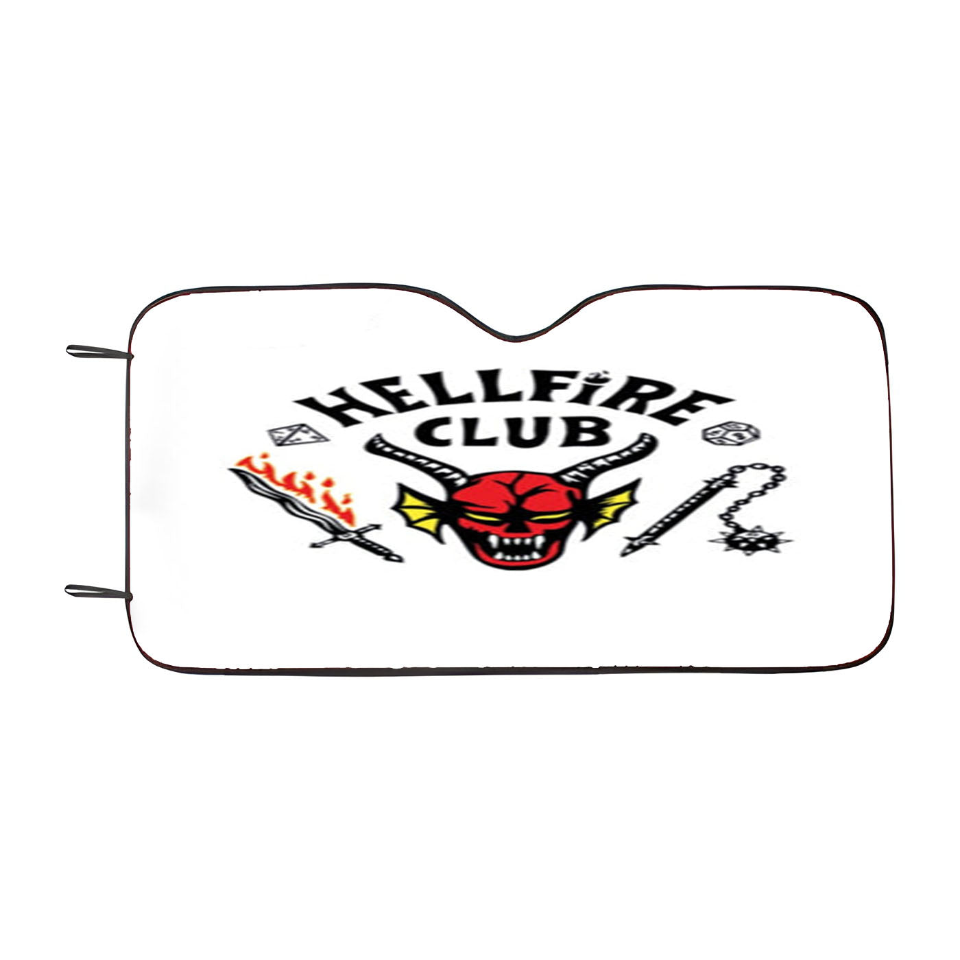 Hellfire Logo - White Car Windshield Sunshade