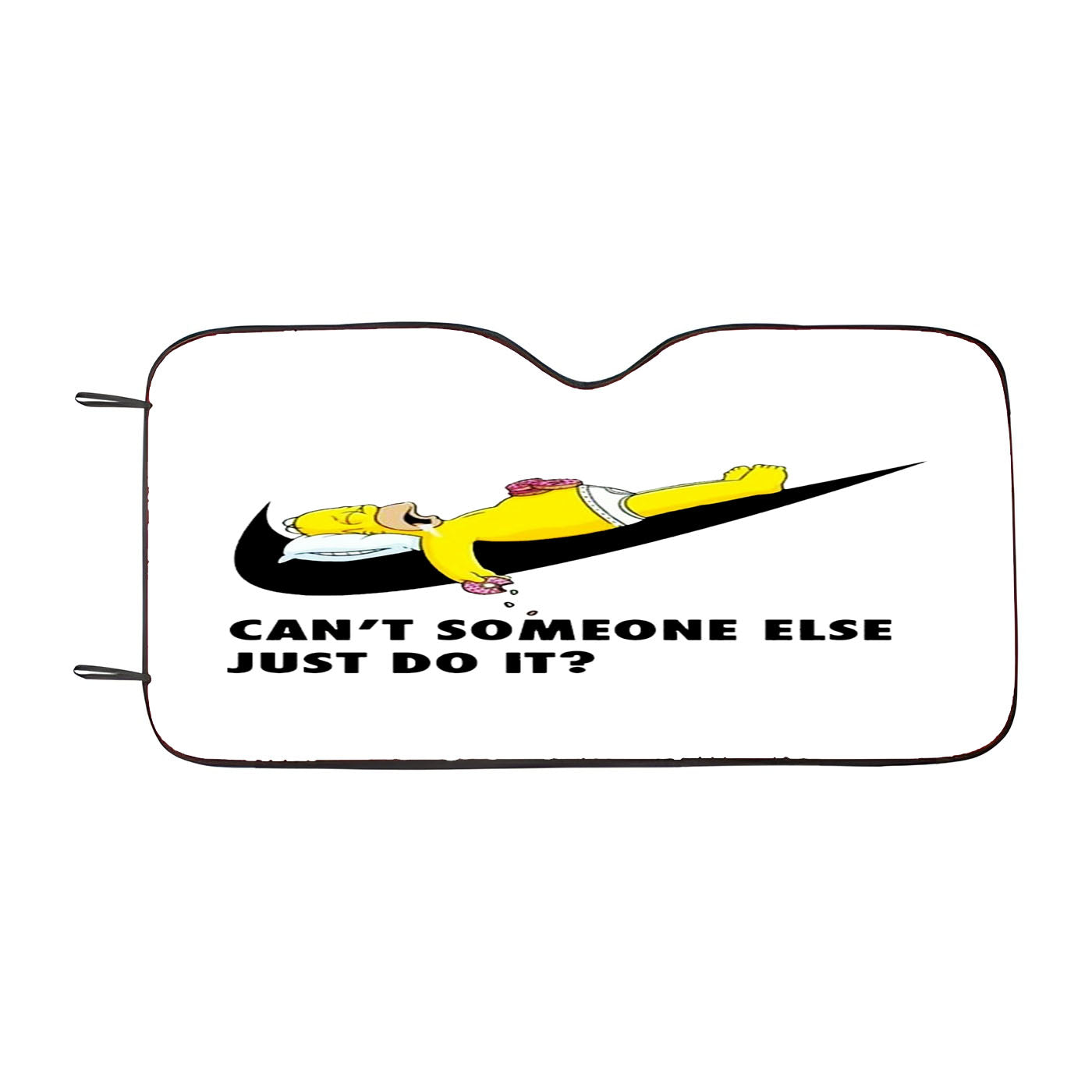 Homer Simpson Nike White Car Windshield Sunshade