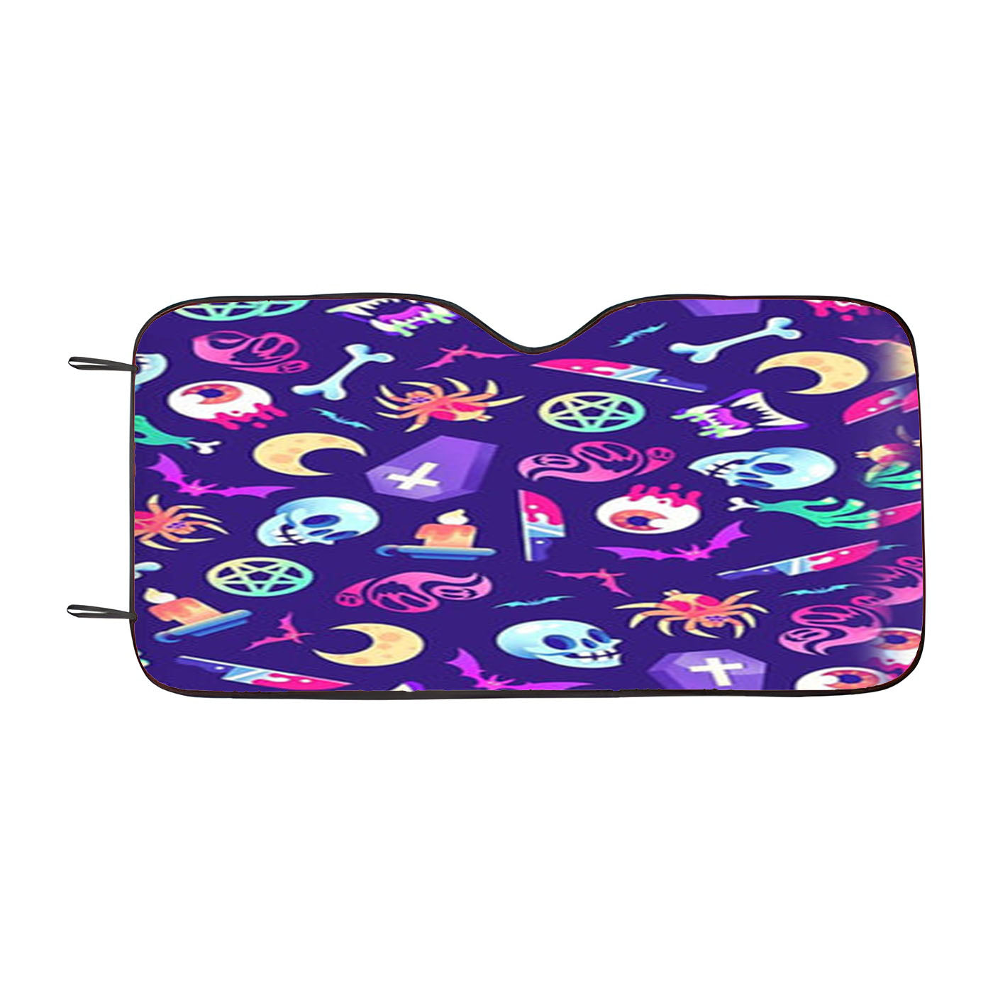 Horroriffic Halloween Pattern Car Windshield Sunshade