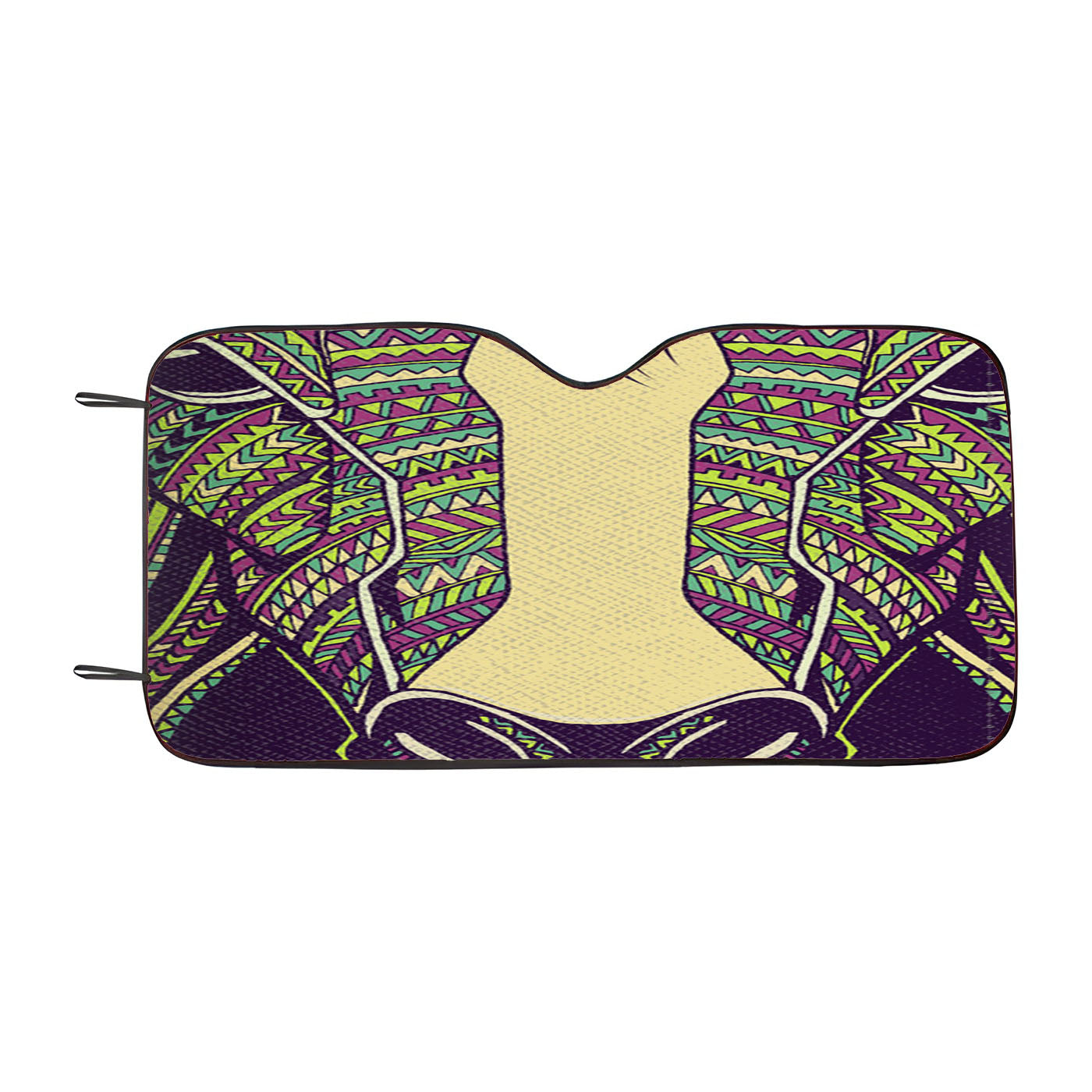 Horse Aztec Pattern Car Windshield Sunshade