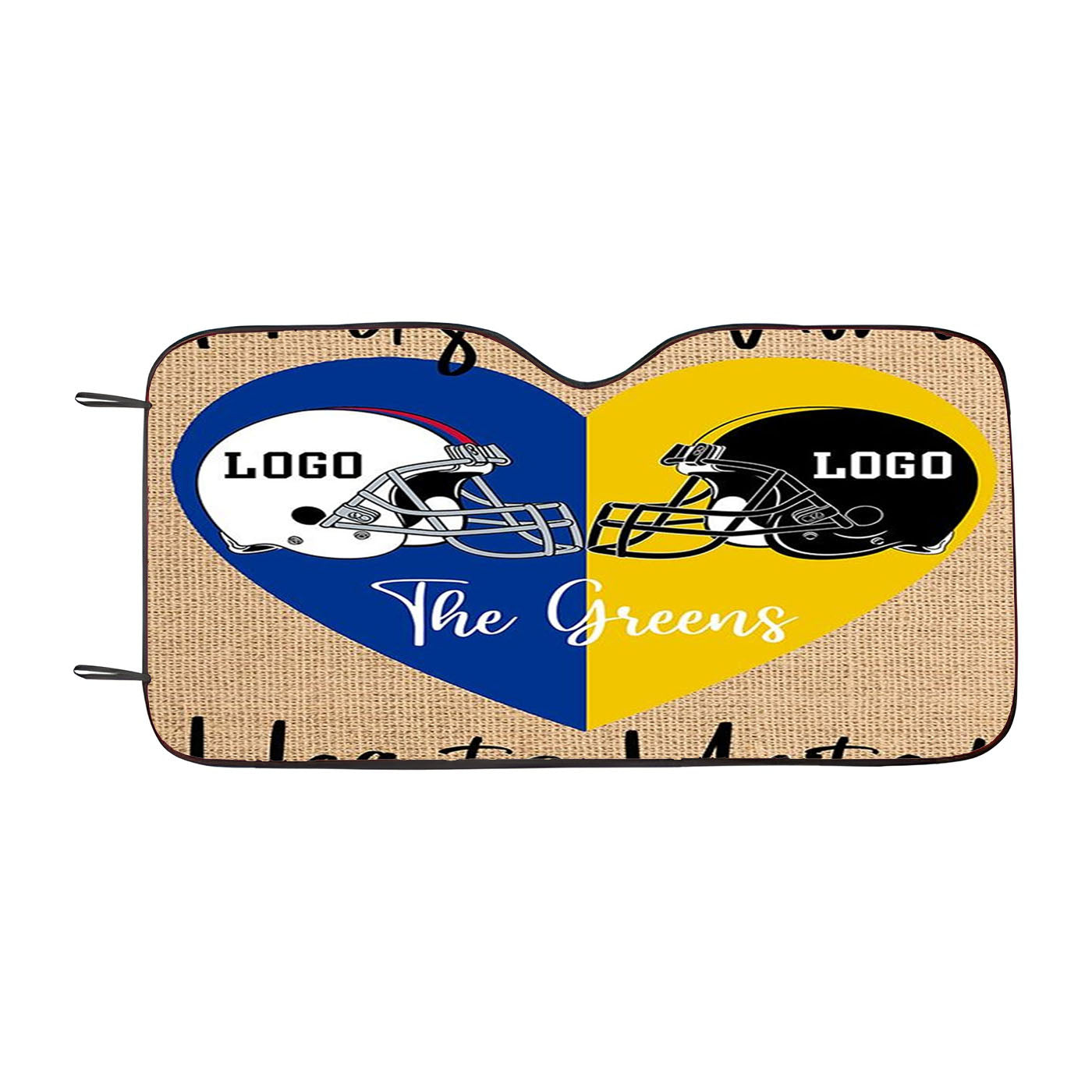 House Divided Hearts United Car Windshield Sunshade