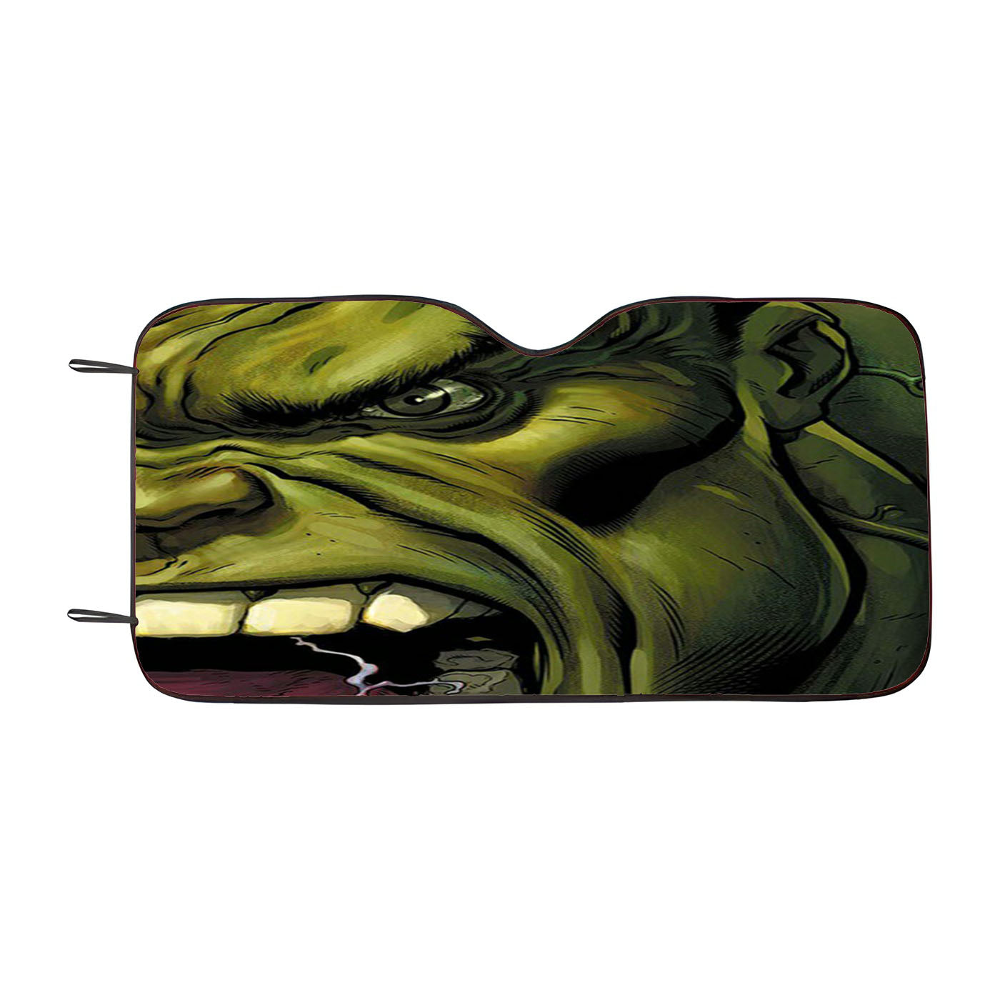 Hulk Cartoon Face Angry Car Windshield Sunshade