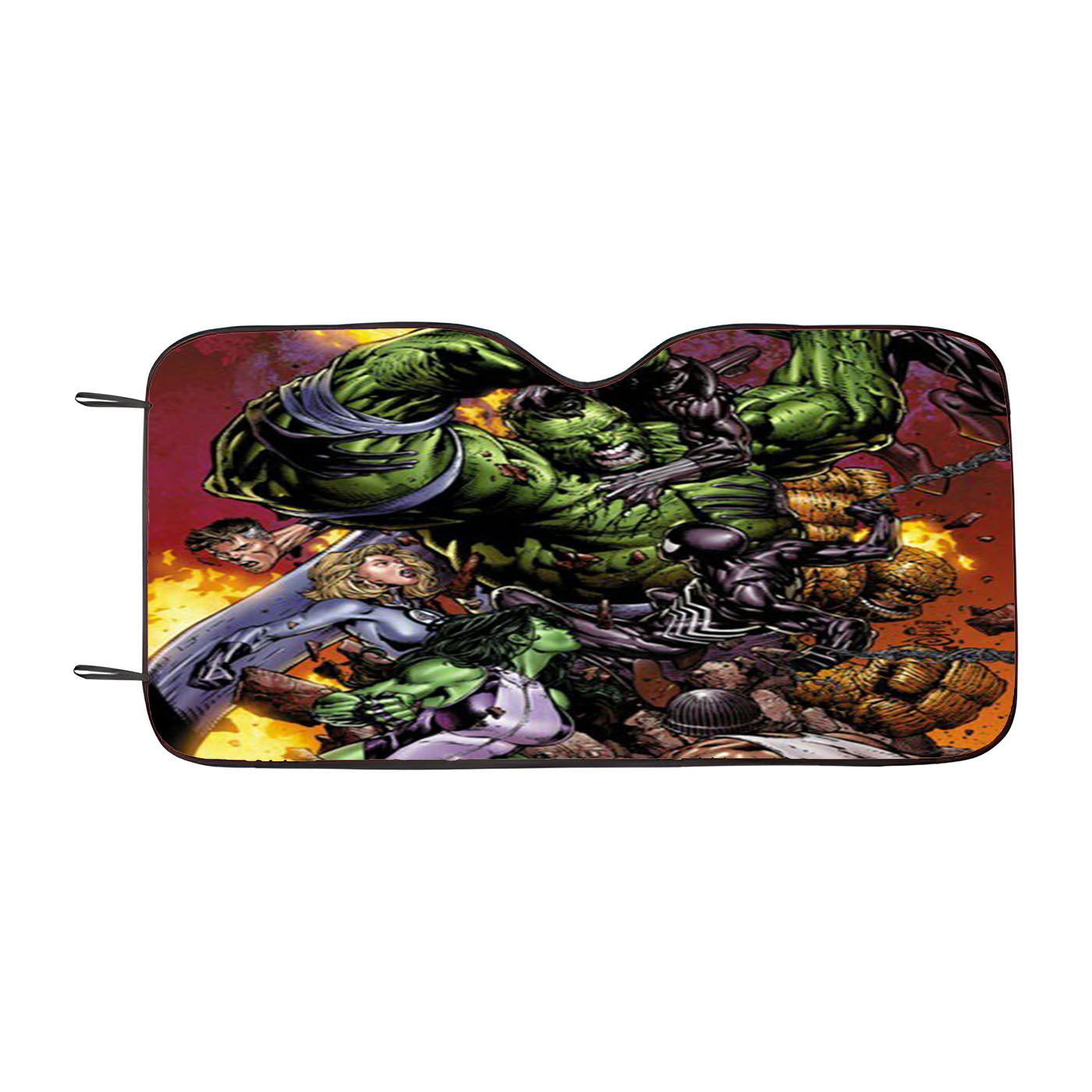 Hulk Marvels Fighting Car Windshield Sunshade