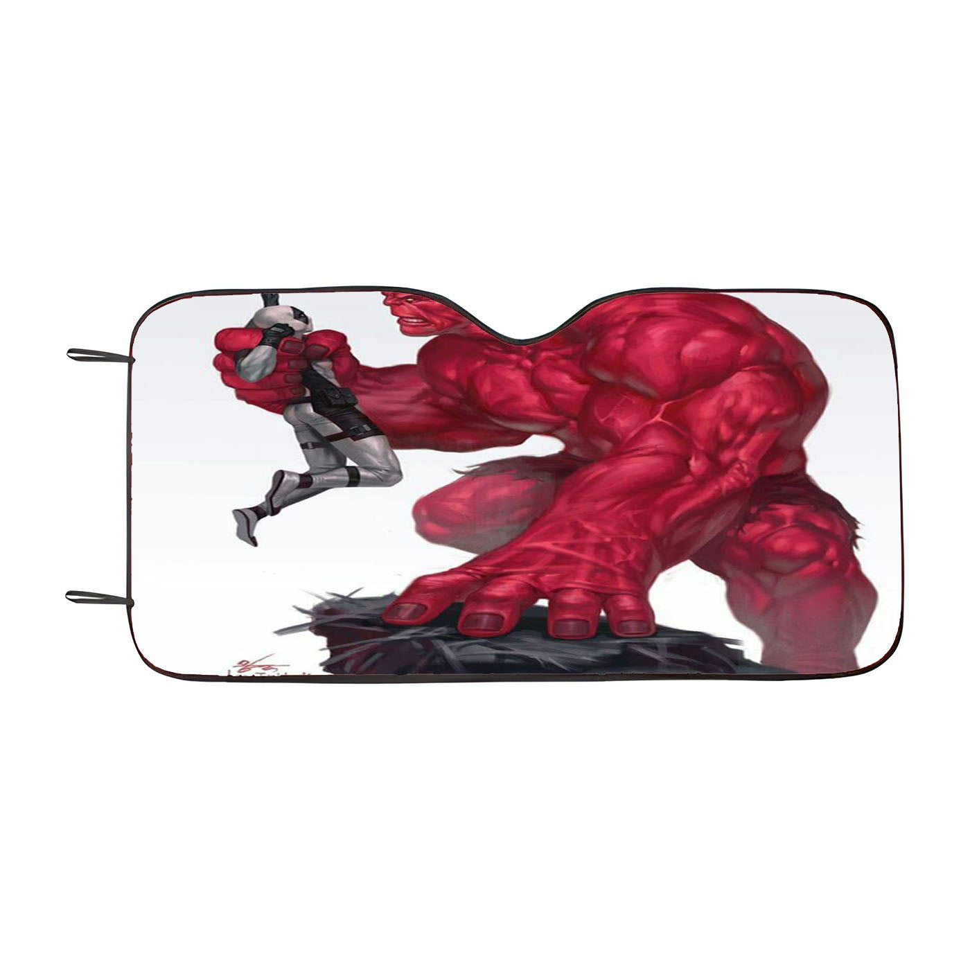 Hulk Red Deadpool Car Windshield Sunshade