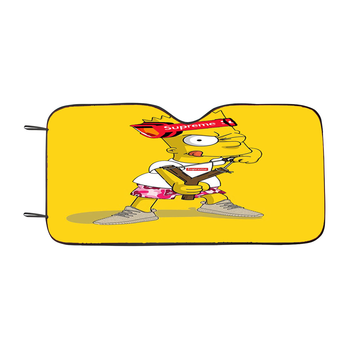Hypebeast Bart Simpson Yellow Car Windshield Sunshade