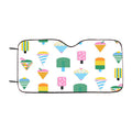 Ice Cream Pattern Car Windshield Sunshade